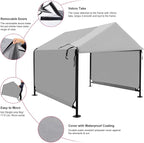 4x4 FT X-Large Outdoor Dog House for Large Dogs, Heavy Duty Weatherproof Dog Kennel with Upgraded Doors, Dog Tent for Outside Shelter, Waterproof Canopy Pet House for Small Animals, Grey