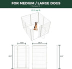 FXW Homeplus Unleashed Indoor Dog Playpen - Stress-Free and Safe Play, Heavy Duty 45 Inch 8 Panels with Washable Pee Pad for Large Dogs, White│Patented