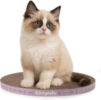 10 Inch Round Cat Scratcher Pad - 3/5 Inch Thick Compressed Cardboard Refill for Indoor Cats, Standalone Scratching Board to Protect Home Furniture & Satisfy Feline Scratching Instinct (1 PCS)