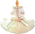 Furbabycare® Elegant Sweet Colorful Puppy Dog Blingbling Princess Skirt Pet Dog Lace Cake Camisole Tutu Dress E-Light Yellow X-Small