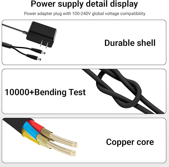 Dual Lead Charger Compatible with Educator 300 400 Series Training Collars Remote Dog Power Adapter Replacement 5V 1A Charging Cord Supply Black 1.5m