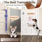 Leather Dog Bells, Puppy Potty Training Bell Dog Doorbell Potty Train Dog Bell for Potty Training Door Bells for Dogs to Ring to Go Outside Jingle Bells (Leather Navy 1PCS)