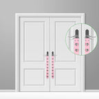 Frienda Hanging Jingle Sleigh Bells 7-Bell Dog Doorbells for Door Knob Faux Leather Belts Go Outside Dog Bells Christmas Decor and Holiday Decorations, 18.7 x 1.8 x 1 Inches(Pink with Silver)