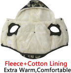 Fleece Lining Extra Warm Dog Hoodie in Winter,Small Dog Jacket Puppy Coats with Hooded,Green Camo S