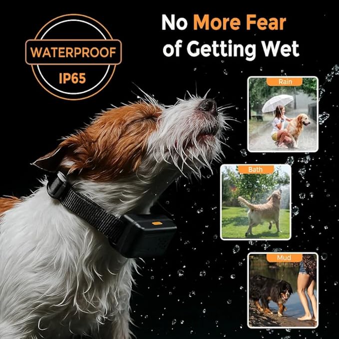 RuffStyle Dog Training Collar - Shock Collar for Dogs & No Shock Option - Bark Collar with Manual Remote + Automatic Mode, Adjustable Dog Collar for Small Medium & Large Dogs Rechargeable & Waterproof