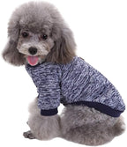 Jecikelon Dog Clothes Dogs Sweater Soft Puppies Clothing Winter Puppy Sweaters Warm Outfit for Dogs Small XXS XS Cat Apparel (Navy Blue, M)