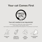 Necoichi Cardboard Cat Scratcher Bed for Indoor Cats - Cat Scratching Board (16" Wide, a.Oak Lounge)