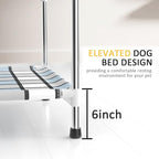 Bedside Window Dog Bunk Bed - Double Elevated Human Dog Bed with Guardrail 2 Layers Window Perch Dogs Cot 2-Tier Bedside Sleeper for Multi-Pet Households (34'' x 20'' x 25'')
