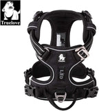 TRUE LOVE Dog Harness No Pull Nylon Reflective Pet Harness Adjustable Comfortable Control Step-in Brilliant Colors Truelove TLH56512 Black