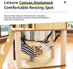Deluxe Large Cat Tree with Hammock and Condo Sisal Scratching Posts Multi-Level Cat Tower for Indoor Cats Playhouse Perch Furniture