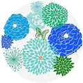 Screen Door Magnets Double Sided – Keep People, Kids, and Dogs from Running into The Screen Door - Robbins Aria Blue Floral