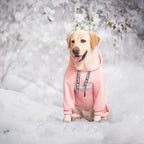 Dog Hoodies Winter Coat for Large Medium Dogs, Pullover 9 Legs Warm Coat Hooded Sweatshirt, Fleece Hoodie for Cold Weather (Pink, 6X-Large)