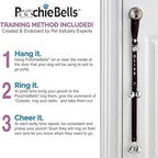 Personalized with Your Dog's Name PoochieBells for Dog Potty Training Bell, Quick & Easy Puppy Potty Training Method Included, Handcrafted in USA w/Loud, Paw-Safe Bells