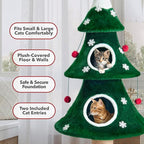 Cat Christmas Tree Multi Level Cat Tower with Scratching Posts Plush Condos and Holiday Cat Furniture Design Available in Multiple Styles and Sizes (Alpine, 52" H)