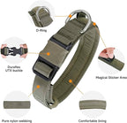 EXCELLENT ELITE SPANKER Tactical Small Puppy Dog Collar Nylon Adjustable Heavy Duty Military for Small Medium and Large Dogs Pet Soft Padded Dog Collar(RGN-S)