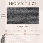 78.7"x15.8" Cat Scratching Carpet Mat Furniture Protector, Covering DIY Cat Tower,and Replacement Pads, Self-Adhesive Trimmable Mat Darkgrey