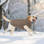 ASENKU Dog Winter Coat - Waterproof Windproof Dog Jacket, Warm Snowproof Doggie Puffer Vest for Cold Weather, Lightweight Snow Coats for Small Medium Large Dogs (S, Coffee)