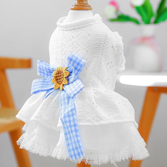 Furbabycare® Elegant Sweet Fashion Puppy Dog Blingbling Princess Skirt Pet Dog Lace Cake Camisole Tutu Dress K-White X-Small
