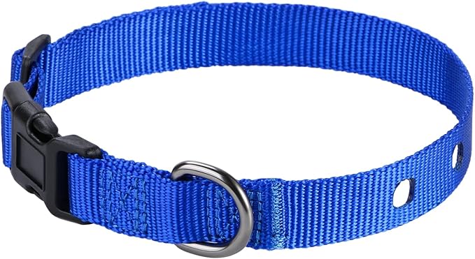 1 Inch Dog Shock Collar Replacement Strap with 2 Holes - Compatible with Most Brands of Ecollar Dog Fences and Training Collars, Blue