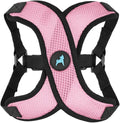 Gooby Comfort X Step in Lite Dog Harness - Choke Free, Escape Free with Light Breathable Mesh - Step in Dog Harness for Small and Medium Dogs - Quick Release Buckle, Metal D-Rings - Pink, Medium