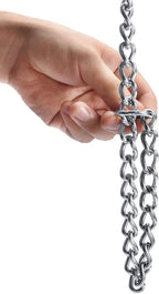 Mogoko Stainless Steel Dog Choke Chain Collar, Puppy Metal P Chain Slip Collar Pet Training Walking Choker(3.5mm;22.0 Inch)