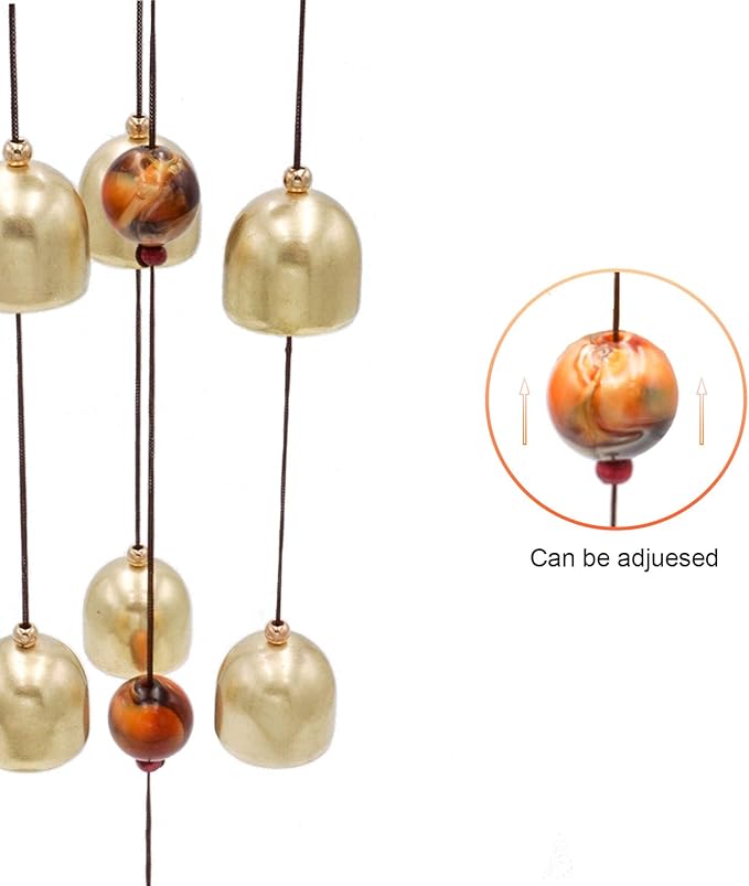 Lucky Wind Chimes Feng Shui Bell for Good Luck Home Garden Patio Hanging Decoration Gift (6 Bells)