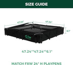 FXW Homeplus Unleashed Indoor Dog Playpen - Stress-Free and Safe Play, Heavy Duty 24 Inch 8 Panels with Playpen Cover for Puppy and Small Dogs, White│Patented