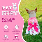 Dog Dress Girl Dog Dresses with Bowknot Tulle Princess Pet Clothes for Small Medium Large Dogs Girls Boys Cats Outfit Apparel (Large, Happy Easter)