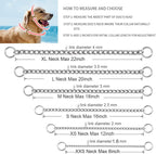 Dog Chain Collars, Stainless Steel Slip Chain Collars for Small Dogs Heavy Duty Training Martingale Collar for Small Medium Large Breed Dogs Boys Girls, Silver XS