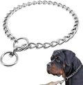 Freezx Dog Choke Collar Slip P Chain,Heavy Duty Metal Training Choke Collars, Adjustable Weather Proof Alloy Steel Chains for Small Medium Large Dogs (L, Diameter-3mm)