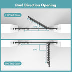 No Pawblems 55.1" Extra Tall Pet Gate for Cat/Dog, 29.9-44.4" Wide Auto Close Tall Cat Gate, NO Drilling Pressure Mounted for Doorways/Hallways, 1.37" Narrow Bar Spacing, Black