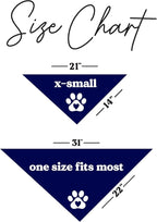 Workout Buddy Dog Bandana | 100% Cotton Adjustable Triangle | Made in USA | Workout | Sports | Gym | Navy, One Size (1095)
