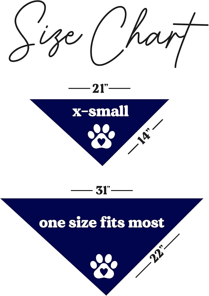 Workout Buddy Dog Bandana | 100% Cotton Adjustable Triangle | Made in USA | Workout | Sports | Gym | Navy, One Size (1095)