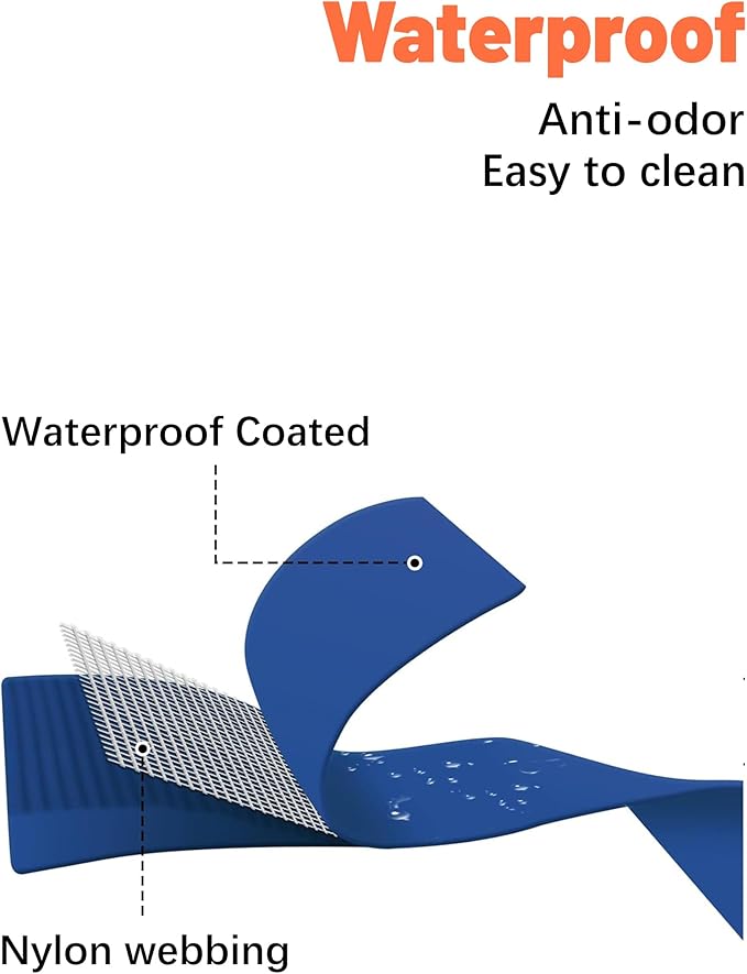 Waterproof Martingale Collar for Dogs,Easy to Clean Dog Collars with Safety Quick Release Buckle,Rubber Collar for Medium Large Dogs Walking Training (Blue, L (19.6-25.9inch))