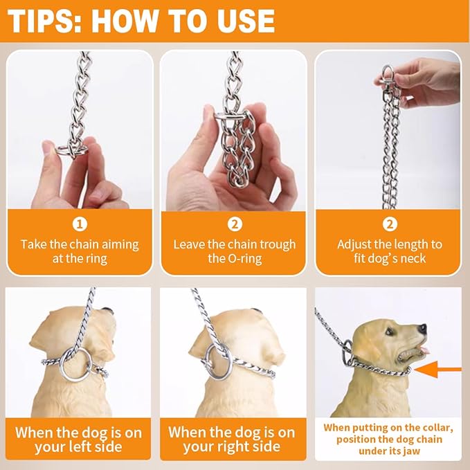 Dragon Bone Dog Training Collar - Anti-Pull No Choke Reflective Adjustable Dog Collar for Small Medium Large Dogs, Durable Pet Collar for Walking and Running, (X-Large：24in x 4mm(Neck max 22in))