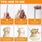 Dragon Bone Dog Training Collar - Anti-Pull No Choke Reflective Adjustable Dog Collar for Small Medium Large Dogs, Durable Pet Collar for Walking and Running, (X-Large：24in x 4mm(Neck max 22in))