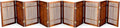 Urnporium Pet Dog Gate Freestanding, Strong Durable Folding Wooden Fence, Portable Acacia Hardwood Safety Barrier for Indoor & Outdoor Use (Brown Pet Gate, 10 Panel 24" Tall)