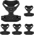 Voyager No Pull Dog Harness for Medium Dogs, Dual Leash Attachments, Adjustable Soft but Strong Pet Harness with 3M Reflective Technology, Black Nylon, M (Chest: 20-25") (Pack of 5)
