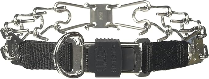 Herm Sprenger Stainless Steel Prong Dog Training Collar with Quick Release Buckle No-Pull Collar for Dogs (Stainless Steel, 16in x 2.25mm (Neck Size Up to 13in))