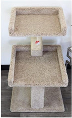 Cat Tree Perch for Large Cats - Durable Cat Play Tower Beige
