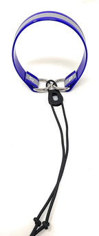 Sparky Pet Co - Surefit ECollar Replacement GPS Strap - Bungee Dog Collar - Waterproof - Adjustable - Nexus Wheel Lock - for Electronic Training & Invisible Fence Systems - 3/4" (Reflective Blue)