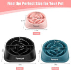 2 Pack Slow Feeder Dog Bowls for Healthy Eating, Non-Slip and Anti-Choking Design, Reduces Bloating & Overeating for Large Dogs, Easy to Clean
