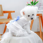 Furbabycare® Elegant Sweet Fashion Puppy Dog Blingbling Princess Skirt Pet Dog Lace Cake Camisole Tutu Dress K-White X-Small