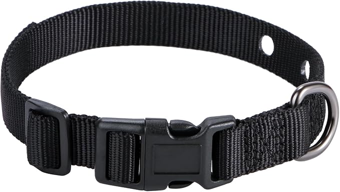 1 Inch Dog Shock Collar Replacement Strap with 2 Holes - Compatible with Most Brands of Ecollar Dog Fences and Training Collars, Black