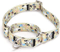 Serijoars Adjustable Martingale Dog Collar Heavy Duty Nylon Dog Collar for Medium Large Dogs Walking Training Boy and Girl Dogs (NO13, M)