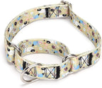 Serijoars Adjustable Martingale Dog Collar Heavy Duty Nylon Dog Collar for Medium Large Dogs Walking Training Boy and Girl Dogs (NO13, M)