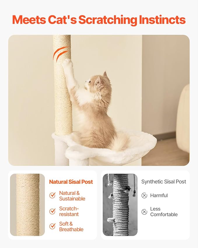 Happybuy Large Cat Tree, 68.9 inches Tall, Cat Tower, Multi-Level Cat Condo Furniture Activity Center with Cozy Perches, Sisal Scratching Posts, Big Kittens House for Indoor Cats Play & Rest