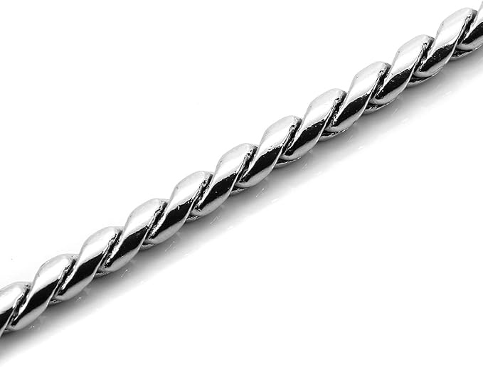 Mogoko Stainless Steel Dog Choke Chain Collar, Puppy Metal Snake Chain Pet Show Slip Collar Choker for Training Walking (Silver;20.0"*4.0mm)