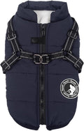 Gyuzh Dog Coat with Harness Winter Dog Coat Fleece Dog Jacket Waterproof Dog Coat Zipper Dog Jacket Puppy Coat Small Dog Clothes Dog Coat with Reflective Harness for Smal Medium Large Dogs