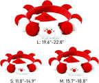 Elegant little tail Dog Christmas Costume 1PC Red Christmas Collar Soft Funny Pet Collars Headgear Adjustable Pom-Pom Headdress Cute Collar for Large Dog Pet Party Accessories Costume